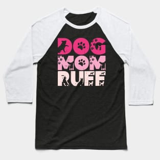 dog mum ruff funny , dog lover vintage valentines funny dog Baseball T-Shirt